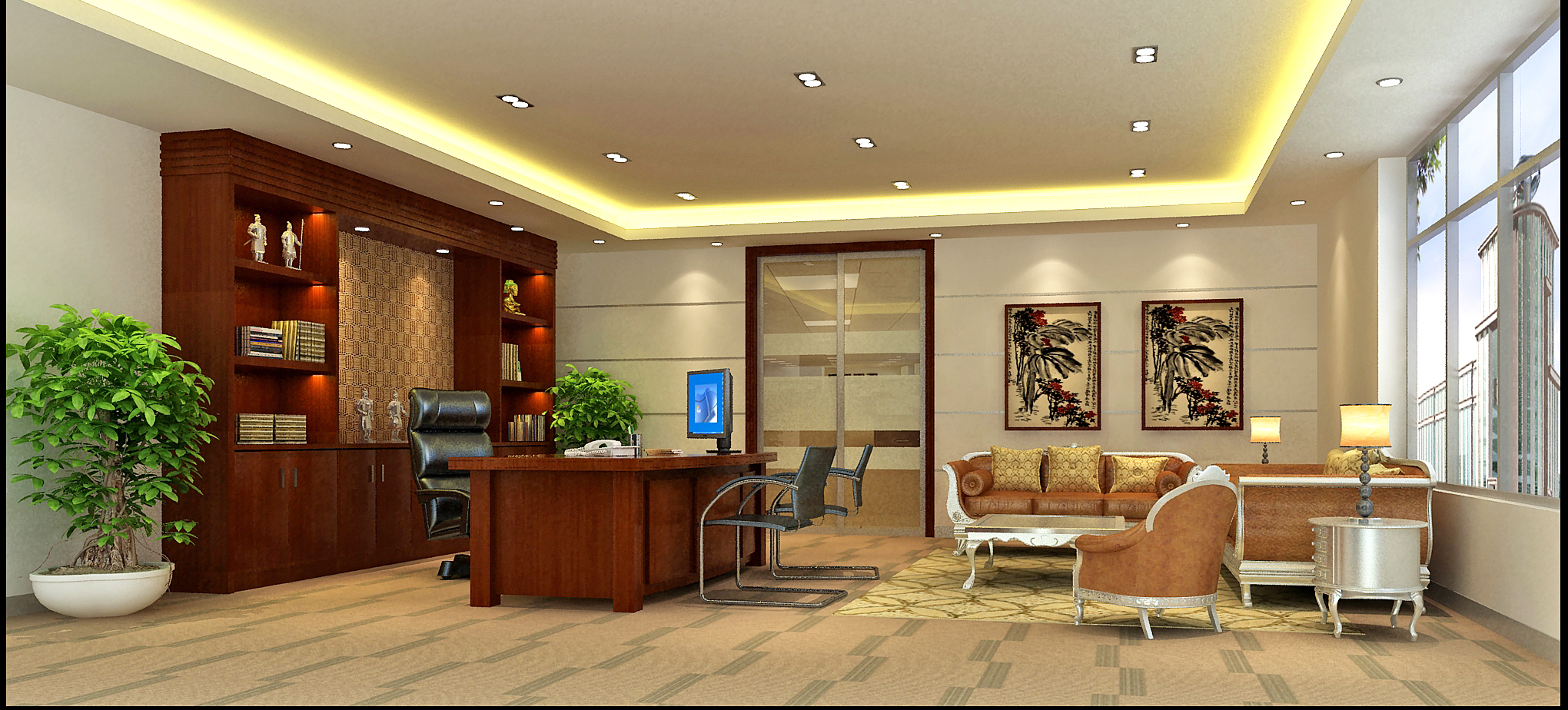 世保康公司办公楼室内装修设计 融合品牌文化与办公效能的空间艺术